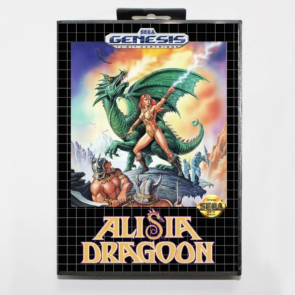 16 бит Sega MD игровой Картридж с розничной коробкой Alisia Драгунский карточная игра