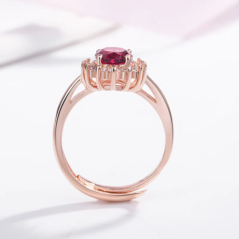 Bague Ringen, модные кольца с рубином, Настоящее 925 пробы, серебряные ювелирные изделия для женщин, амулеты, вечерние аксессуары