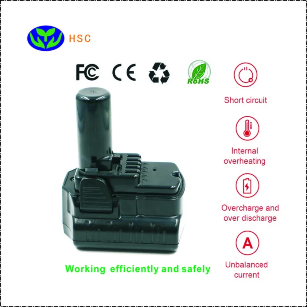 4.0Ah 18650 Батарея пакет HIT10.8 Li-Ion Батарея 10,8 В Замена хайтак BCL1015 BCL1030 BCL1030M BCL1030A 329369 329370 Батарея