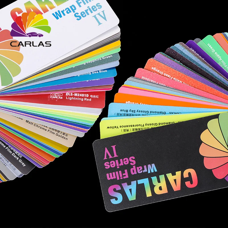 

Free Shipping Swatch Sample Book Color Card For Sample Available All Popular Wrap Auto PVC Vinyl Color With Air Free Sticker