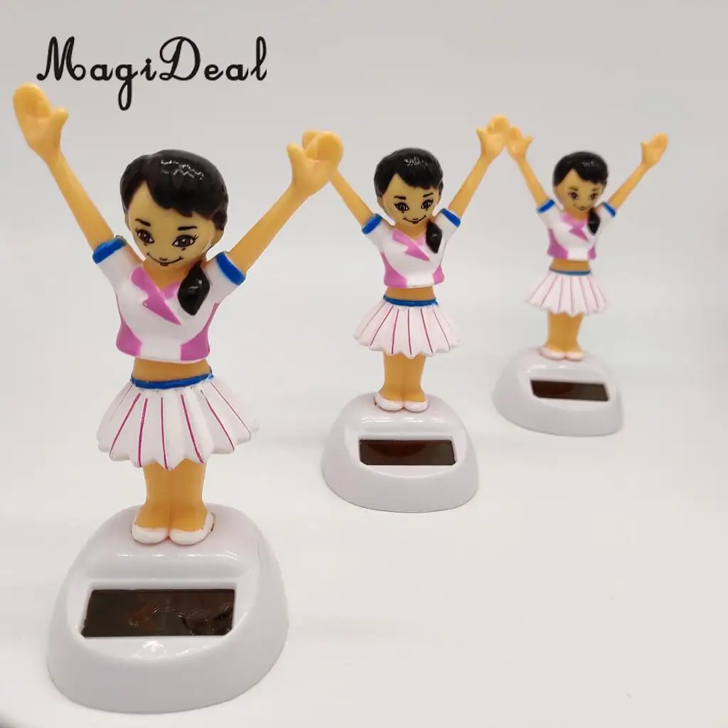 Cute Solar Powered Bobbling Toy Swinging Dancing Girl Home/Auto Car Ornament