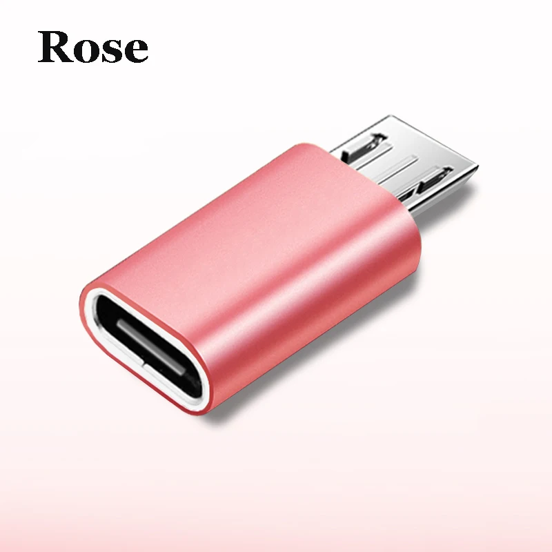 Suntaih USB адаптер USB C к Micro USB кабель type C Женский конвертер для samsung Galaxy S7 для huawei P10 для Xiaomi Mi5 адаптер - Цвет: Rose