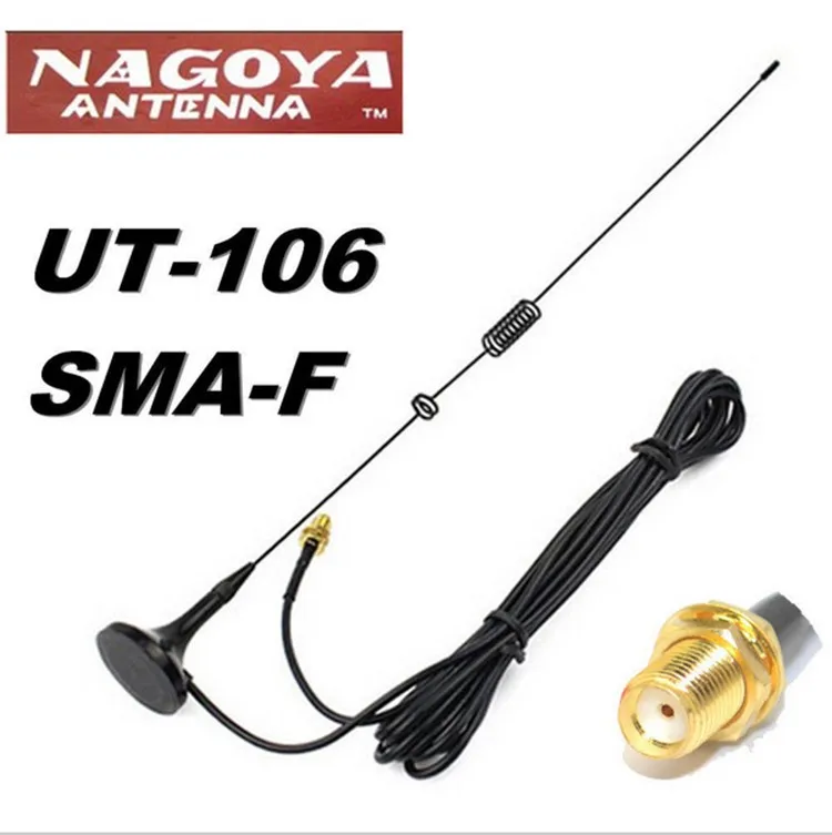NAGOYA UT-106UV SMA Female Dual Band Magnetic Mobile Antenna for Walkie Talkie Length 37cm (1)
