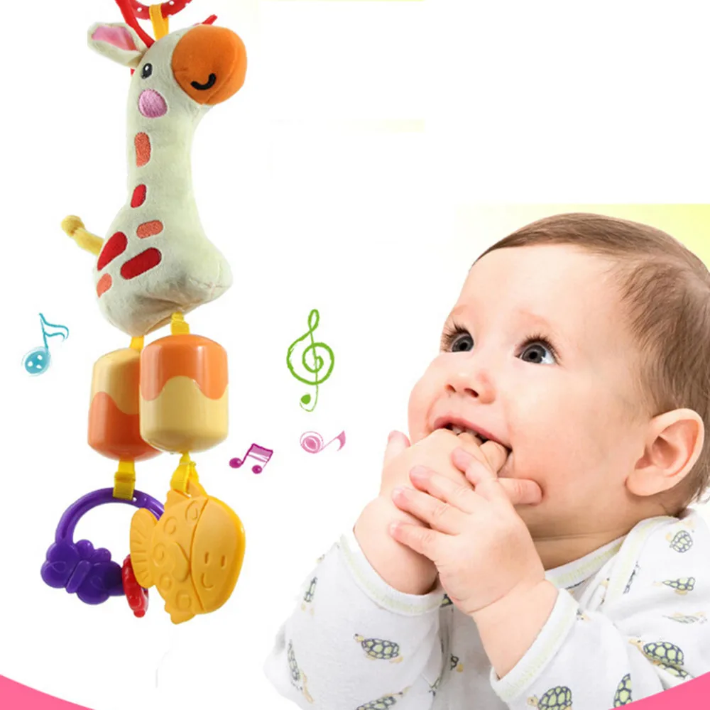 Милые животные токарный станок погремушка Висячие музыкальные мобильные детские игрушки ветровые куранты Детские куклы Развивающие
