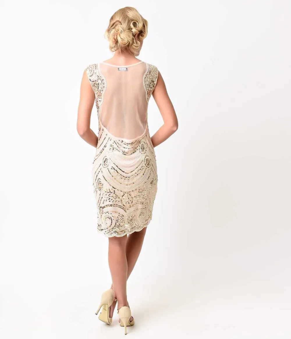 backless 1920s dress