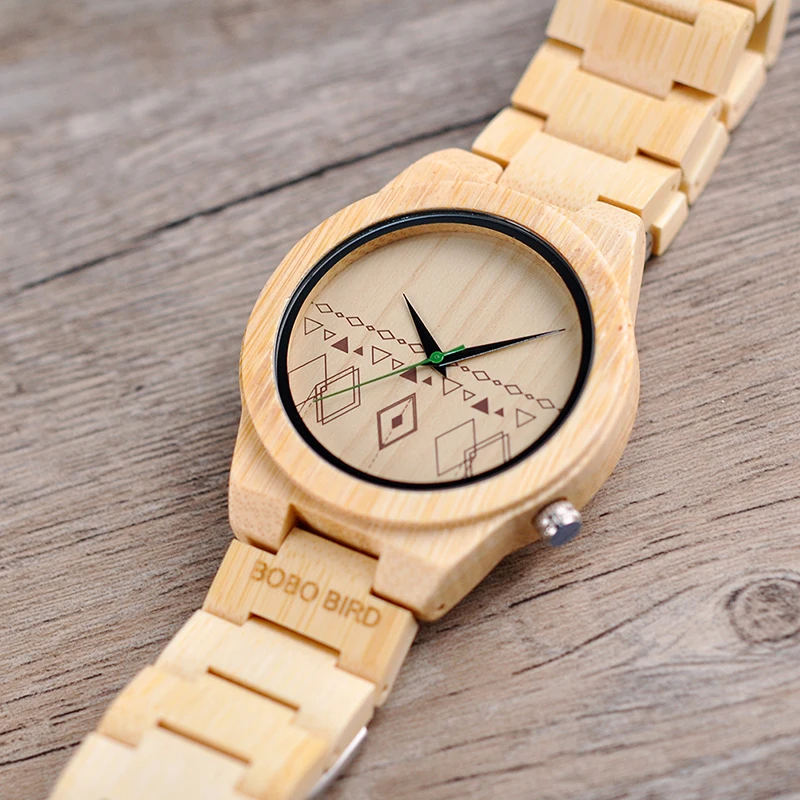 relogio masculino BOBO BIRD Men Watches Bamboo Wooden Timepieces Quartz Wristwatches in Wood Box Accept Logo Drop Shipping