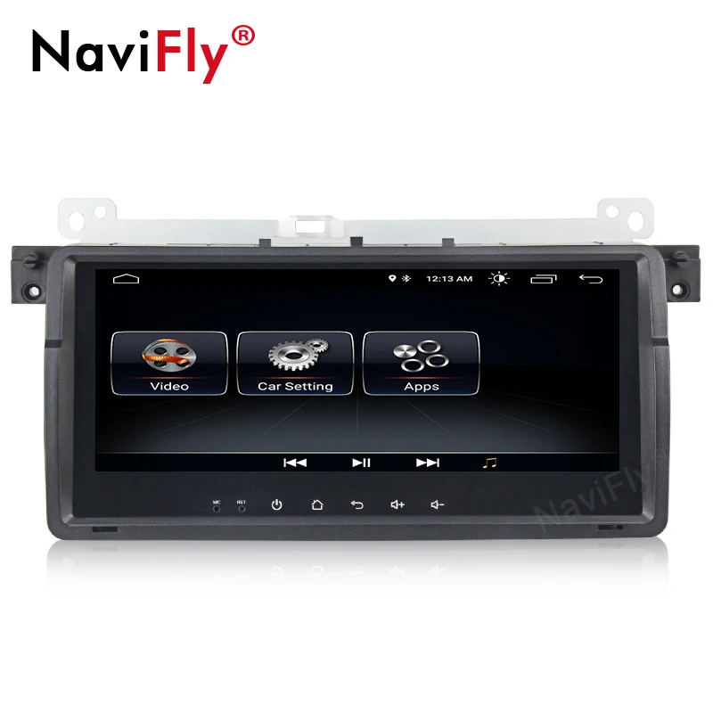 Discount NaviFly 8.8 inch Android 8.1 Car multimedia player for BMW E46 M3 1998-2006 with Radio GPS navigation Stereo head unit Wifi BT 2