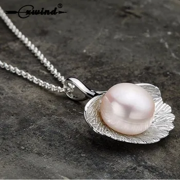 

Cxwind Ginkgo Biloba Leaf with Imitation Pearl Necklaces Pendants Statement Charm Sea Shell Chain Necklace Women Jewelry Gift