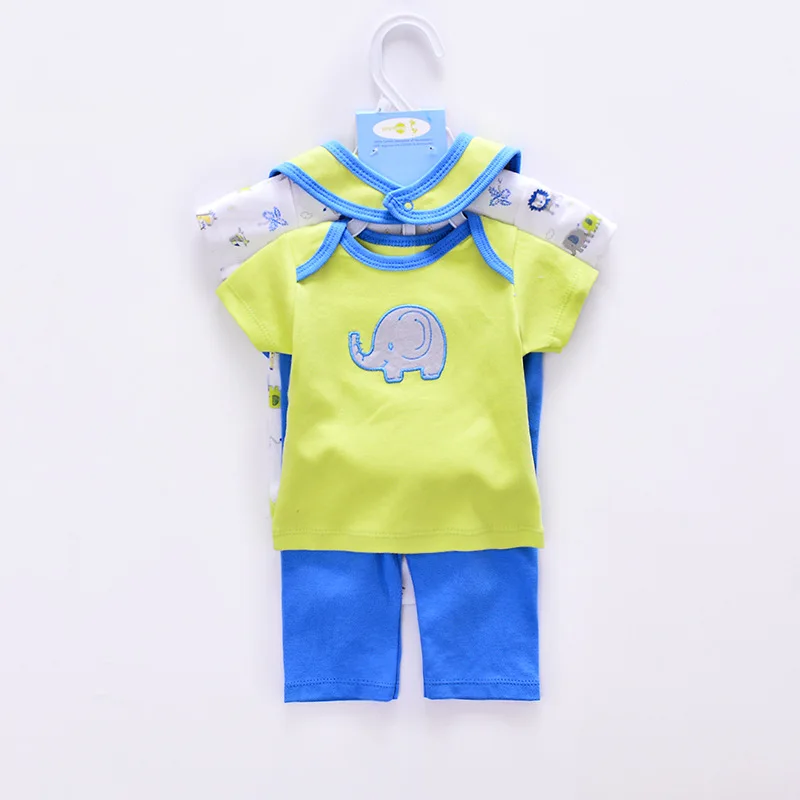 Комплект летней детской одежды хлопковая одежда для маленьких девочек костюм из