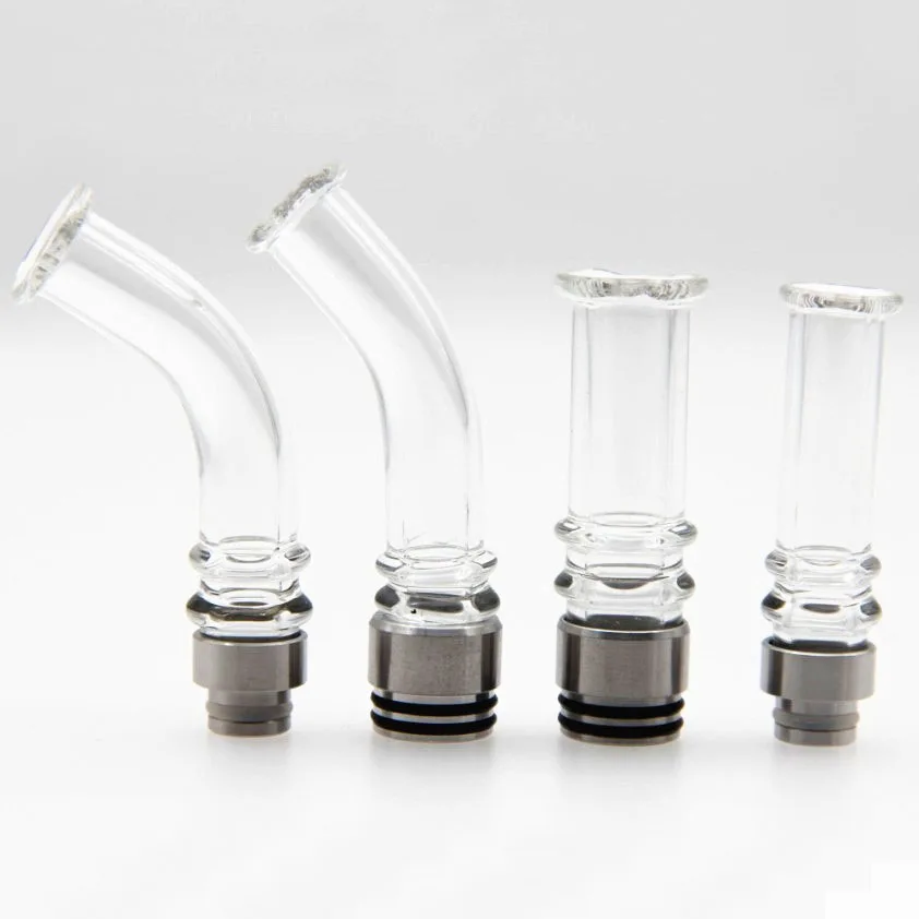 _ 510/810 стеклянный длинный капельный наконечник Pyrex Glass нержавеющая сердцевина