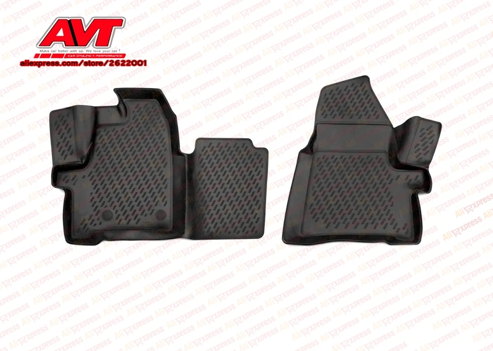 

Floor mats case for Ford Tourneo Custom 2013- 2 pcs rubber rugs non slip rubber interior car styling accessories