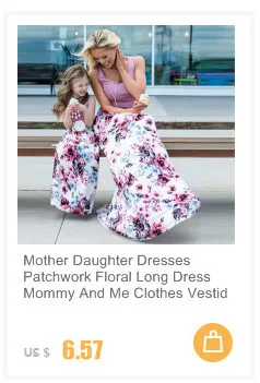 Новое модное платье для мамы и дочки летняя стильная семейная одежда Одинаковая одежда с короткими рукавами и открытыми плечами для мамы и дочки