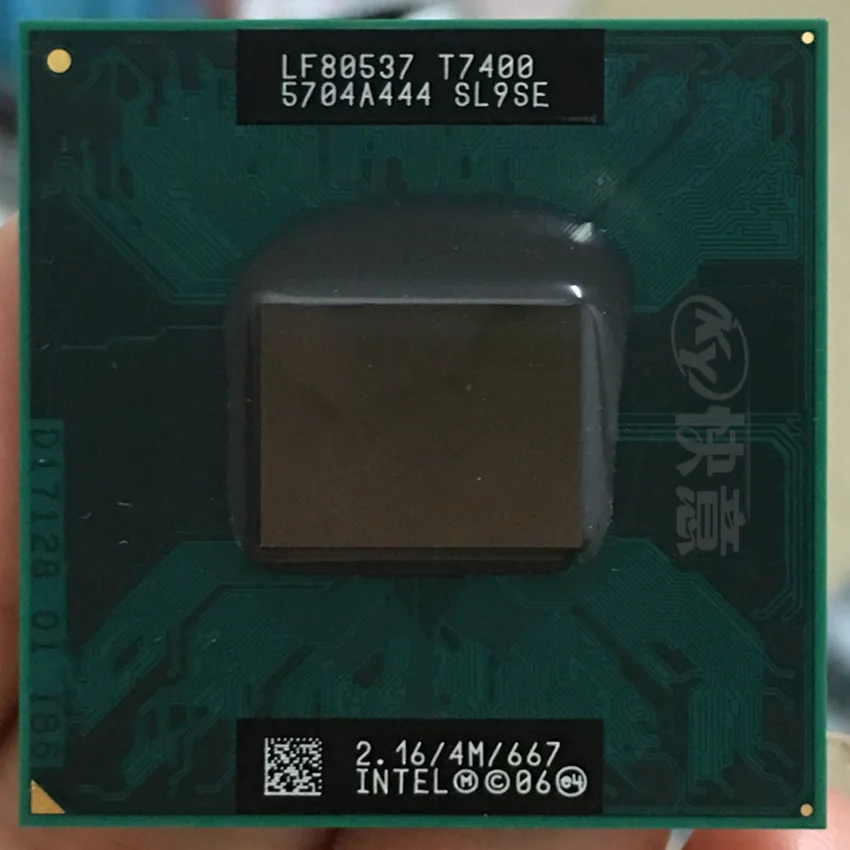 Процессор Intel Core 2 Duo T7400 cpu SL9SE B2 для ноутбука PGA 478 cpu исправно работает