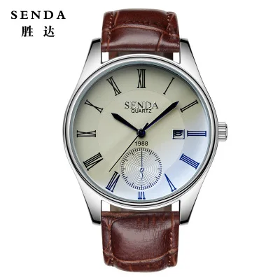 

Brand Blu-ray Calendar Waterproof Leather Men Watches Three-pin Sport Quartz Watch men women couple watches relogio masculino