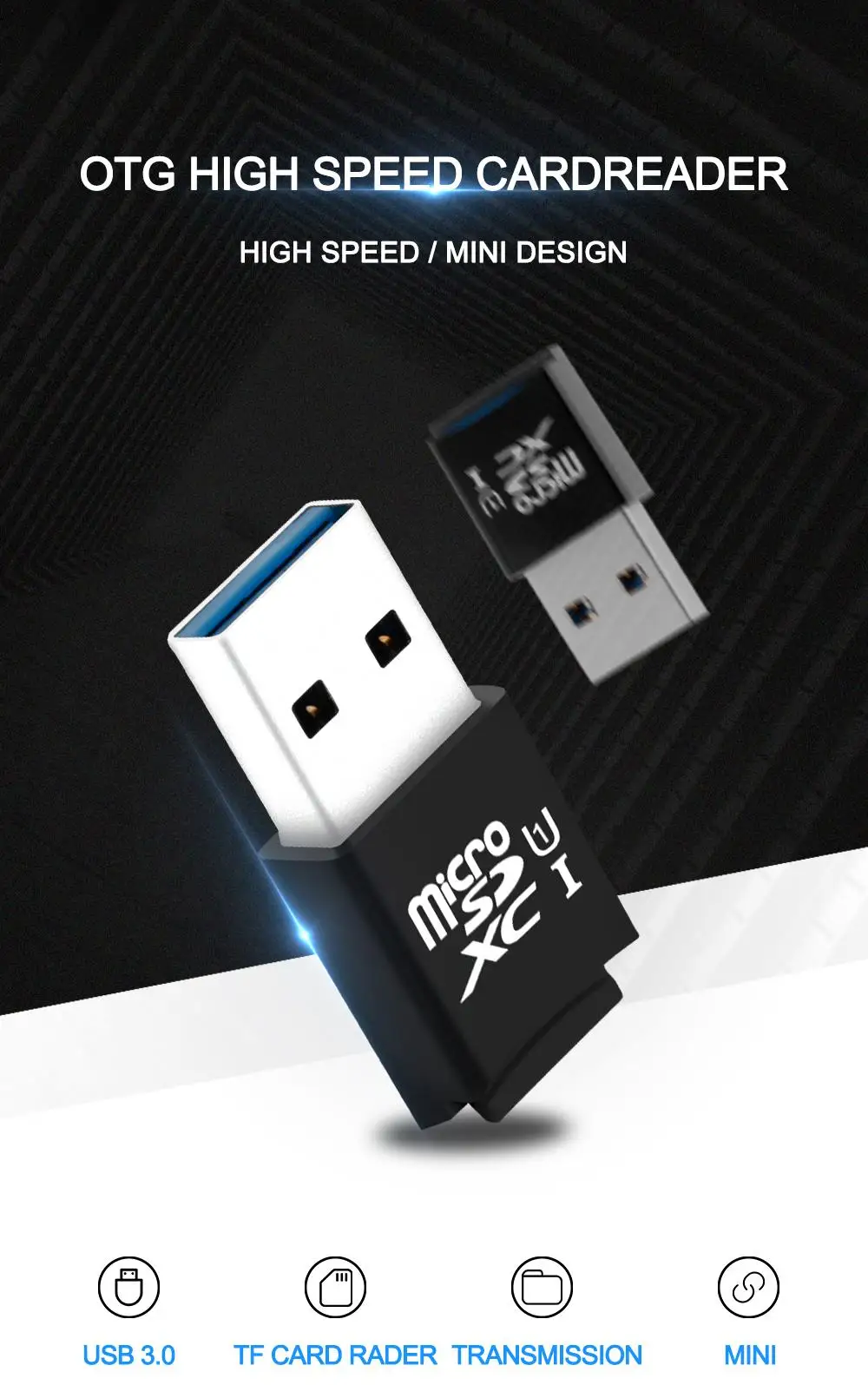 Rocketek usb 3,0 мульти карта памяти ридер адаптер мини кардридер TF micro SD ПК компьютер ноутбук аксессуары