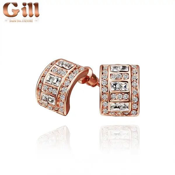 2015 Earings E535 Wholesale Nickle Free Antiallergic 18k Real Plated Earrings For Women New Fashion Jewelry Shipping | Украшения и