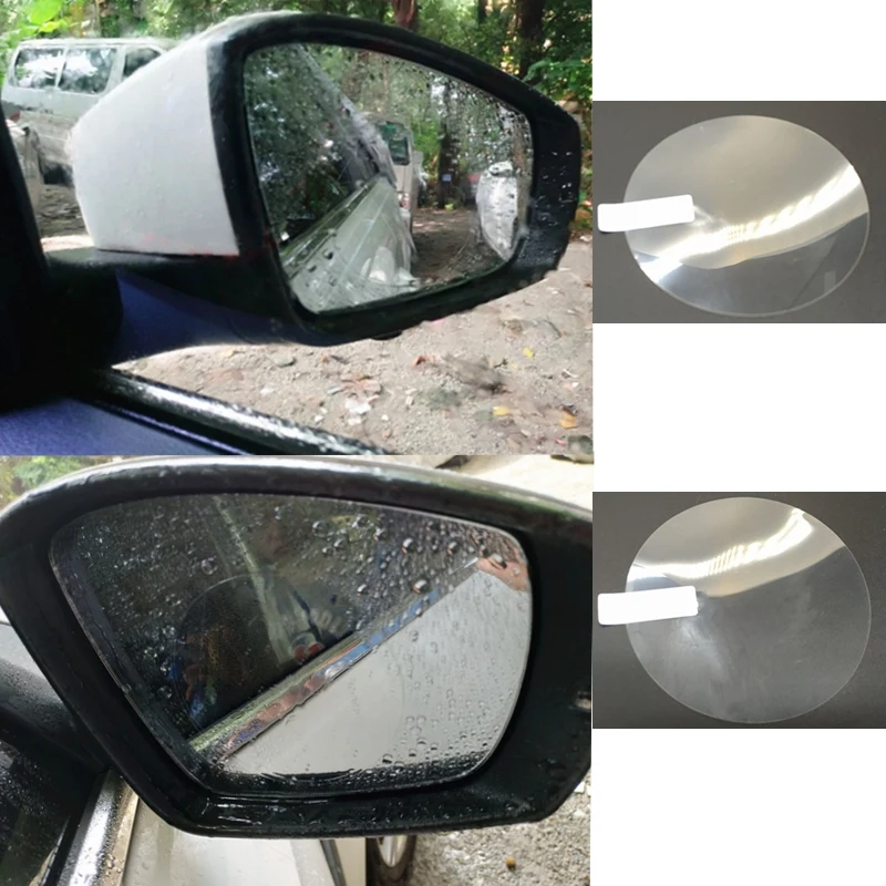 

2Pcs New Car Rearview Mirror Waterproof Membrane Anti-fog Anti-Glare Film Sticker Replacement Car styling Accessories