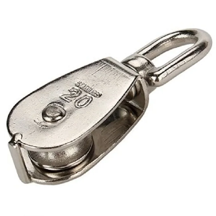 1PCS M20 20mm Stainless steel 304 Single Wheel Swivel Snatch Pulley