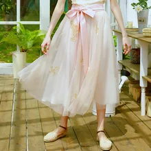 LYNETTE’S CHINOISERIE Handmade beaded chaplet clinched expansion bottom bust skirt
