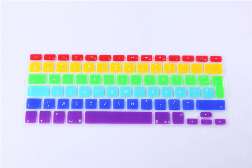 Для Apple macbook Air Pro Retina 13 15 17 защитные наклейки AZERTY французский европейский радужный