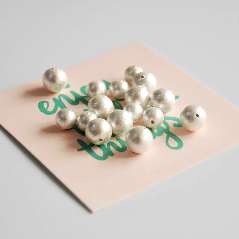 Японский хлопок жемчужный белый 20 мм для изготовления украшений вручную DIY для женщин