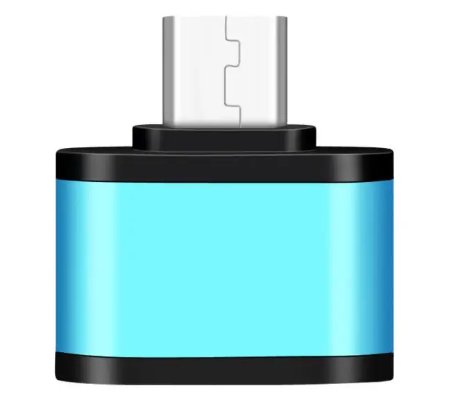 USB Micro OTG адаптер Micro Мужской к USB 3,0 Женский OTG адаптер синхронизации данных зарядный адаптер для Android телефона планшета - Цвет: Синий