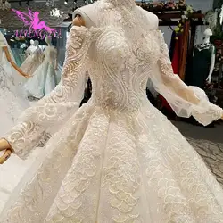 AIJINGYU Свадебные магазины русский платья рябить плиссированные Бальные Горячие невесты лаванды свадебное платье плюс размеры