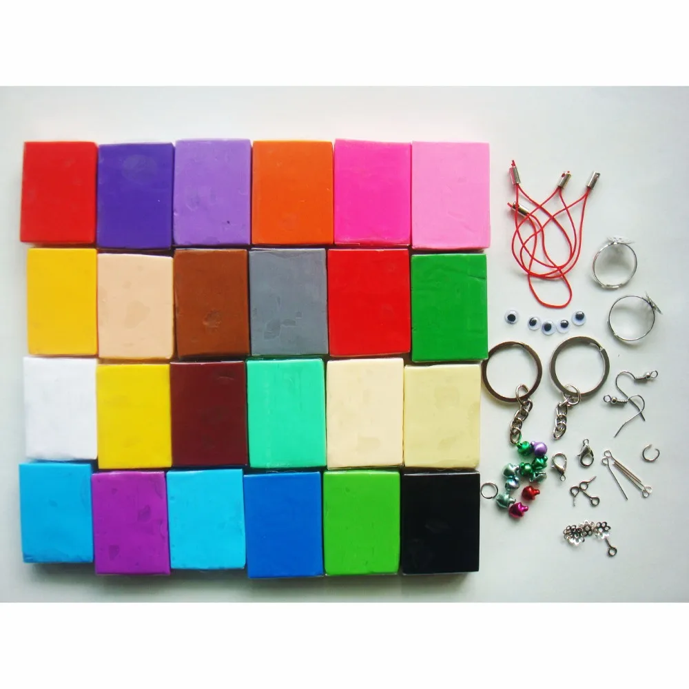 24 PC artists clay modeling clay with Accessories total 480g non toxic