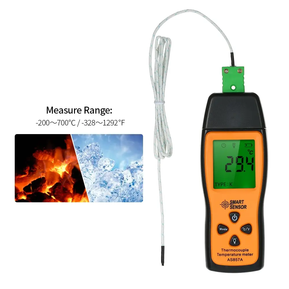 

Mini K-type Digital Thermometer LCD Handheld Temperature Meter with K Type Thermocouple Sensor -200~700C Tester