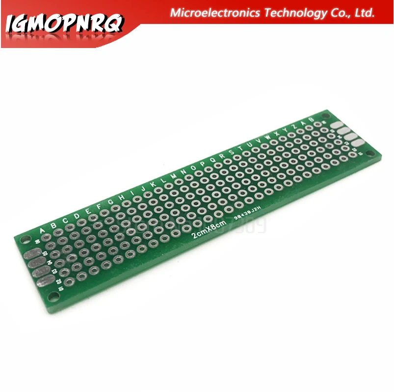 20 шт. 2x8 см 2*8 2 54 мм двухсторонний Прототип PCB diy универсальная печатная плата