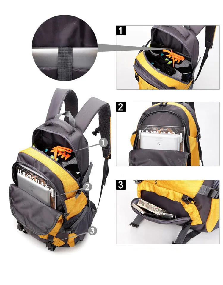 Clearance 45L Nylon Waterproof Climbing Bags Men Women Bicycle Travel Mountain Hiking Backpacks Ultralight Outdoor Camping Sports Bag 11
