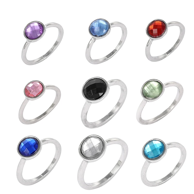 

BAOPON Genuine Silver Color October Birthstone Droplet Fine Ring Opalescent Crystal Finger Ring For Women Wedding Jewelry
