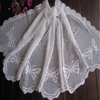 

Junwell Handmade Crochet Butterfly Lace Table Runner Piano Cover Kitchen Curtain Multi Use Crocheted Topper 70X175CM