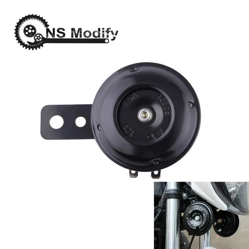 

NS Modify Loud Motorcycle Horn 12V 1.5A 105db Motorcycle Electric Air Horn Security Alarm Compound Alarm Horn Scooter Bracket