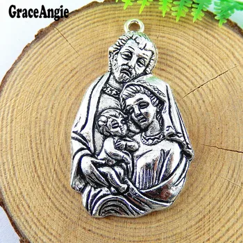

2pcs Love Hot Selling Saint Virgin Mary Joseph and Jesus Jewelry Making Charm Finding Accessory Handmade Necklace Craft Pendant