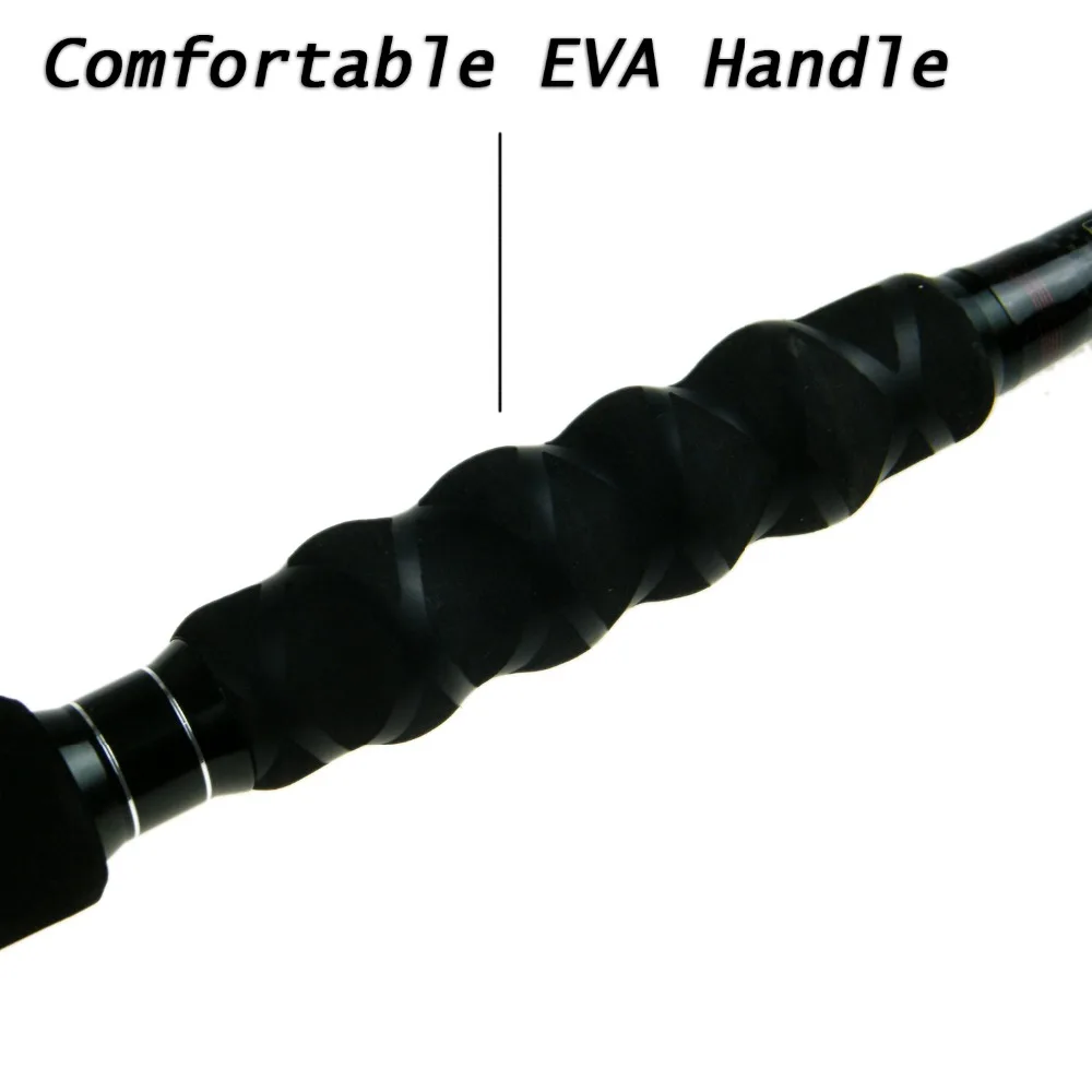1.8m/2.1m Heavy Duty Boat Rod Lure Wt: 70-250g Carbon Fiber 3-section Saltwater Fishing Rod Pole with Case Travel Fishing Rods