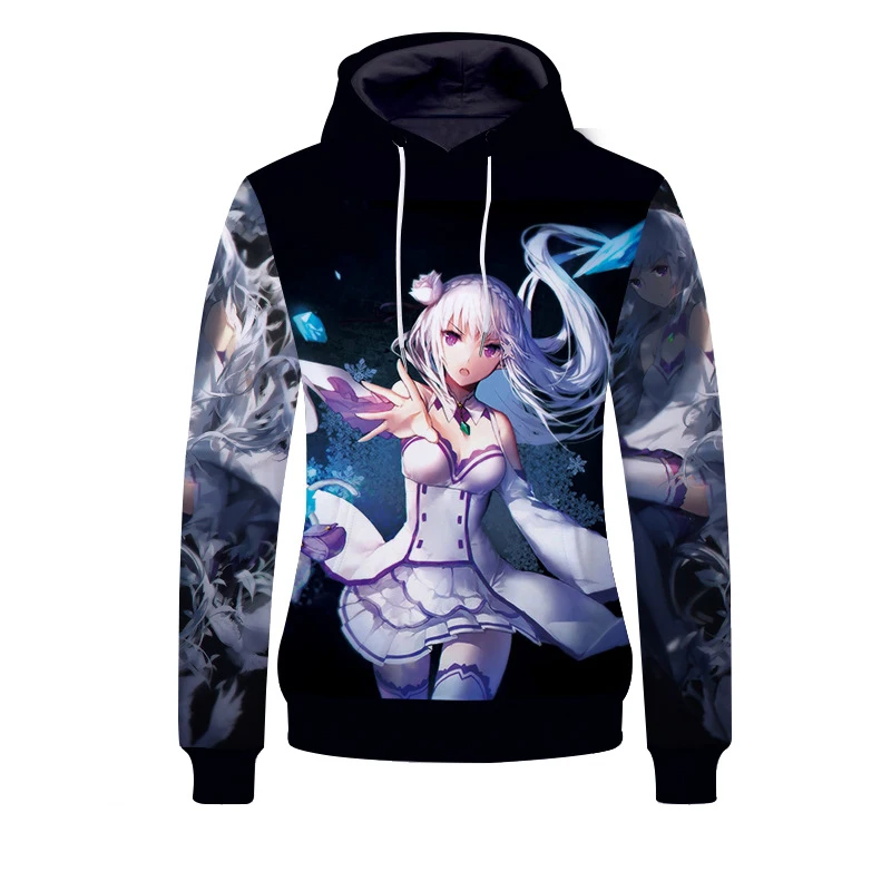 2019 Anime 3D Men Hoodies Sweatshirt Cute Anime AUTO Hoodie Gaming Live in Different world Printed Hoodie for Kids Boys Fans