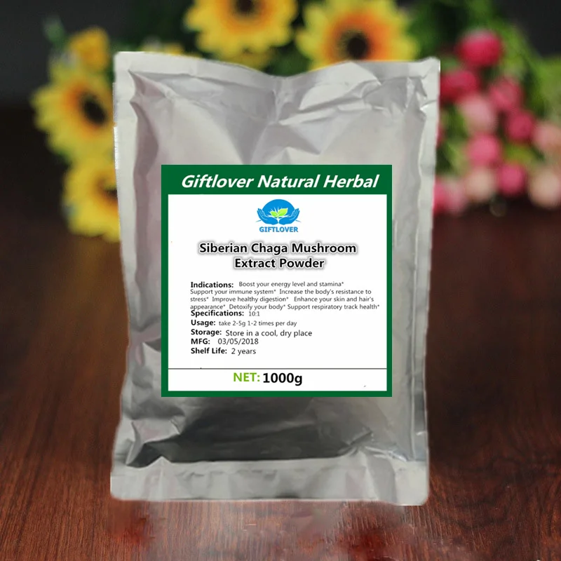 

1000g Siberian Chaga Mushroom Extract Powder,Boost your energy level and stamina,Powerful Enhance your Immunity,Adapt Stress