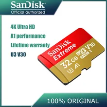Карта памяти SanDisk 32 Гб Экстрим 64 Гб micro SD карта UHS-I C10 U3 V30 A2 microSDHC/microSDXC Flash 128 ГБ 256 ГБ TF карта
