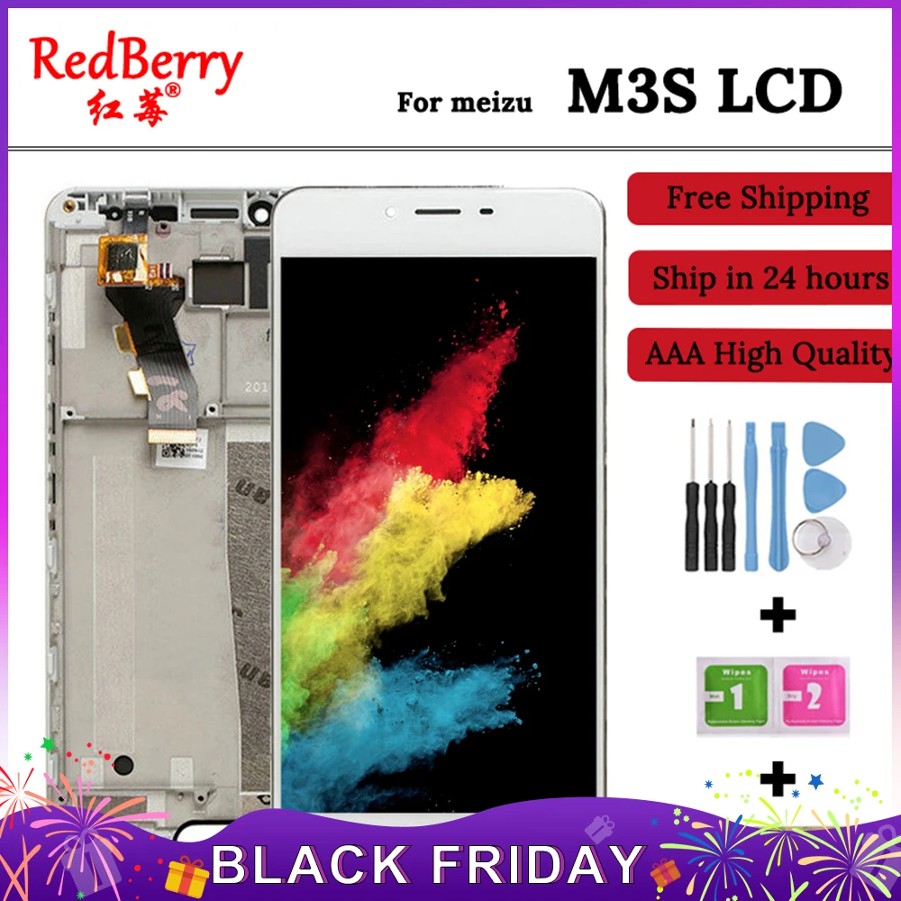 

Redberry Y685H 1280x720 For Meizu M3S LCD Display Touch Screen Digitizer Assembly With Frame Replacement For 5.0" M3S Display