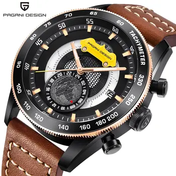 

Top Brand Luxury PAGANI DESIGN Sport Watches for Men Leather Band Quartz Men's Watch Military Clock Date Relogio Masculino Saat