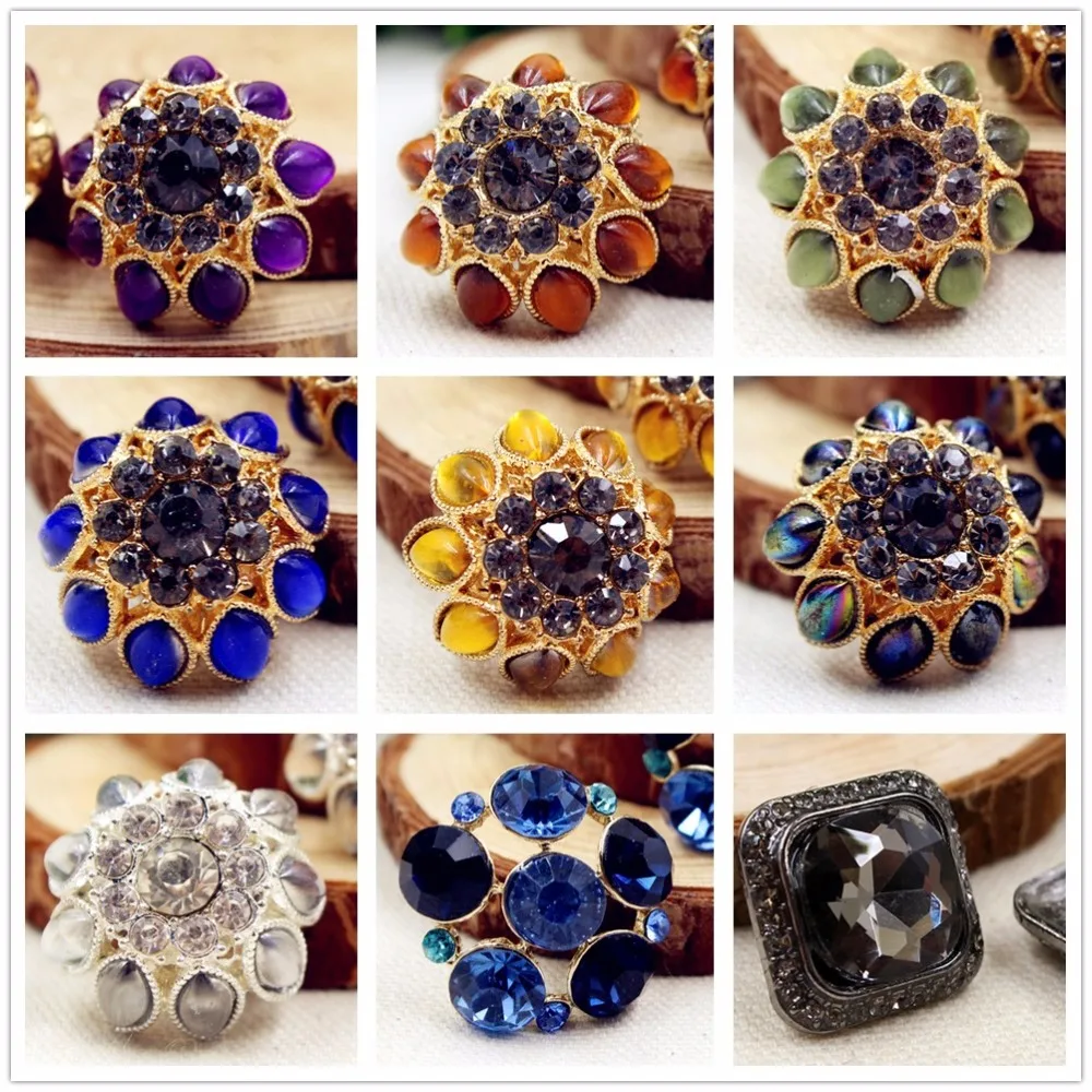 

15510110 ,1 pcs, Acrylic Rhinestone Button Jewelry,flower patterns buttons, garment accessories DIY materials