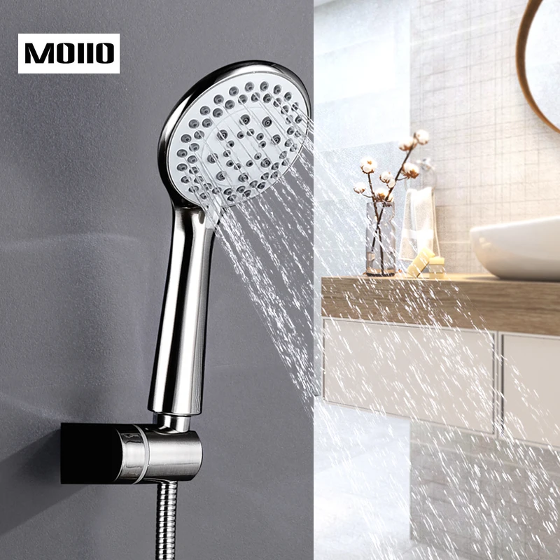 MOIIO Healthy Adjustable Three Modes Negative Ion Spa Shower Head hand held shower head rain bar