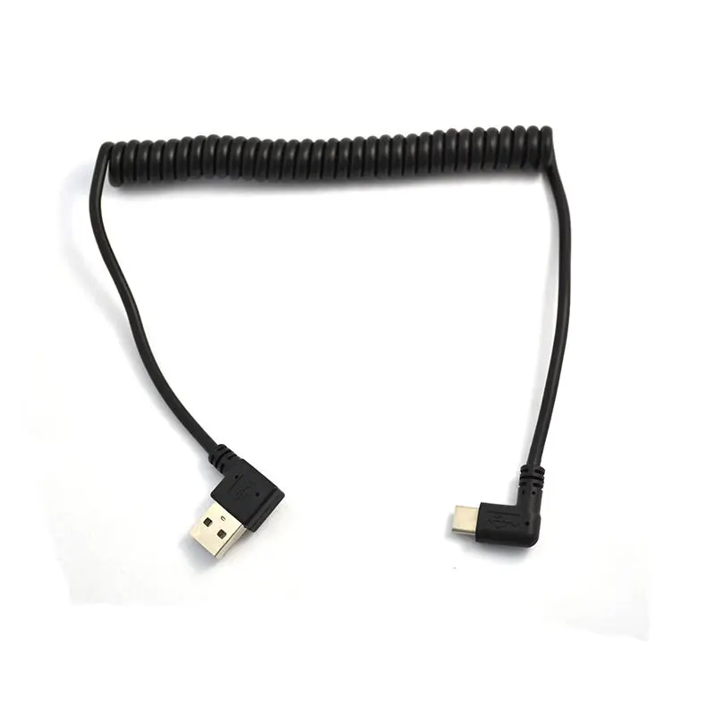 DANSPEED длина м 2 0 USB 1 5 левый Угловой Штекер типа C правый мужской зарядный пружинный