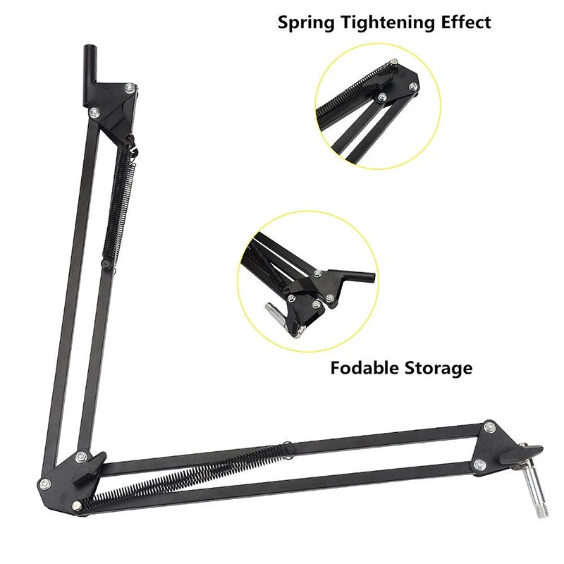 Расширяемый держатель для записи микрофона подвеска стрелы ножницы Стенд Поддержка Arm с микрофоном клип Настольный монтажный зажим