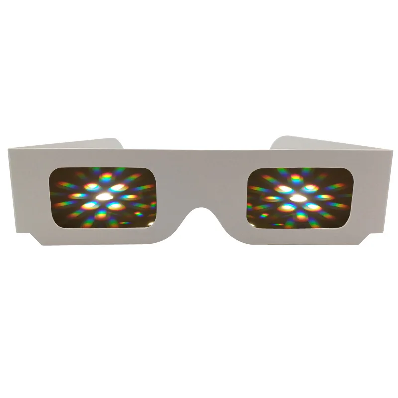 10pcs Dance Party 3D Raves Prisms EDM Glasses,13500 Lines Rainbow