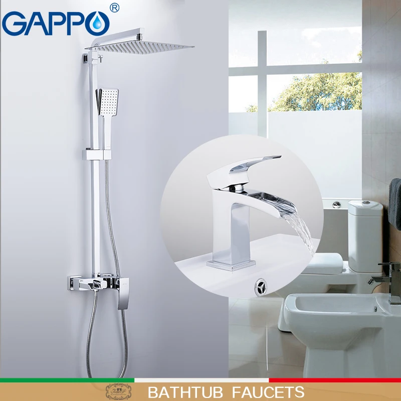 GAPPO Bathtub Faucets basin Faucet deck mounted basin sink faucet chrome polished taps brass wall bathroom faucet mixer
