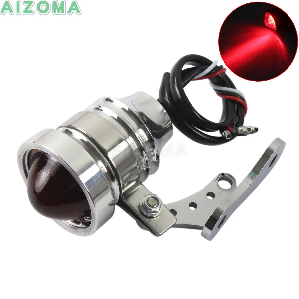 

Motorcycle Cafe Racer Taillight LED Rear Vintage Stop Brake Tail Lights Universal For Chopper Bobber Scrambler Retro Cruisers