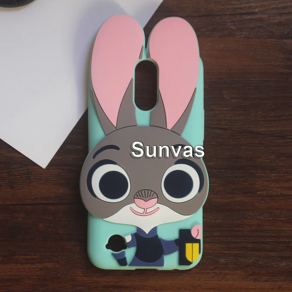 

3D Cartoon Animal Zootopia Judy Rabbit Soft Silicone Case Phone Back Cover Skin For LG K10 2017 Mobile Phone Cases