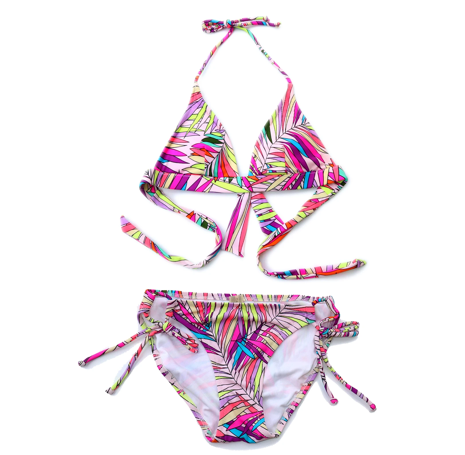 Buy Women Triangle Bikini 2018 Sexy Pink Printing Swimwear Bikinis Swimsuit